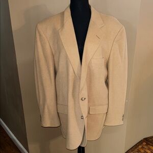 Vintage 100% Camel Hair Crafted In‎ The USA 90s Double Button Blazer Size 46